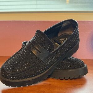 Sam & Libby Black Studded Loafers 👞